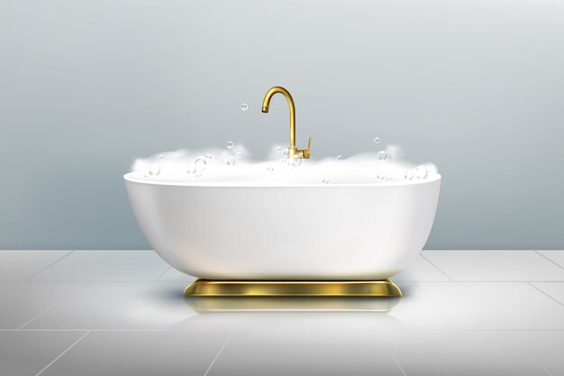Realistic bathtub