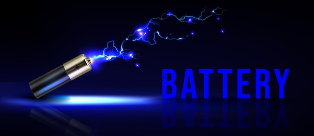 Realistic battery background