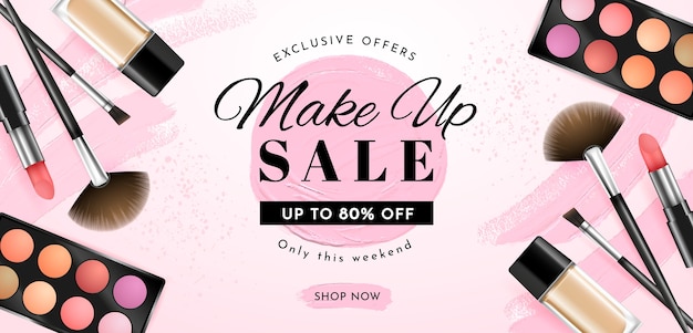 Makeup Banner Free Vectors Psds To