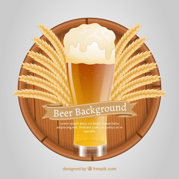 Free vector realistic beer background