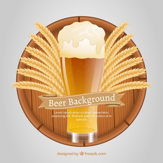 Realistic beer background