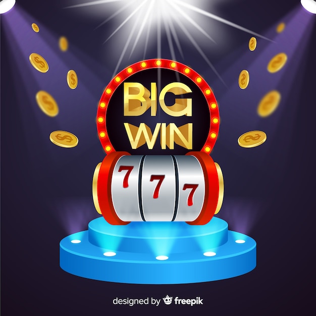 Free vector realistic big win slot background