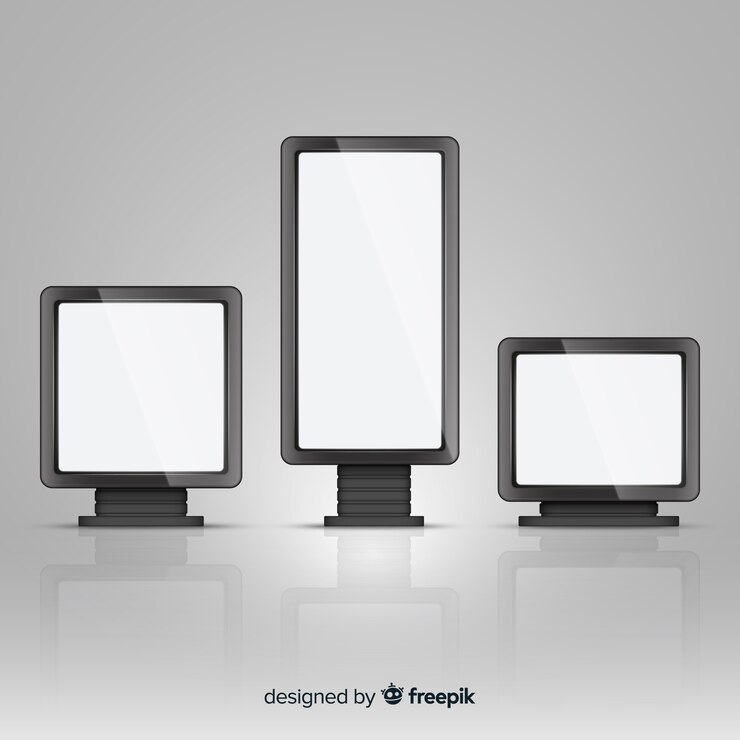 Free Vector realistic billboard collection