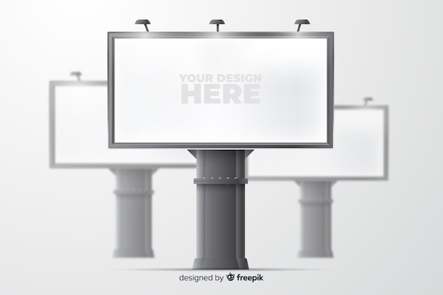 Realistic billboard template