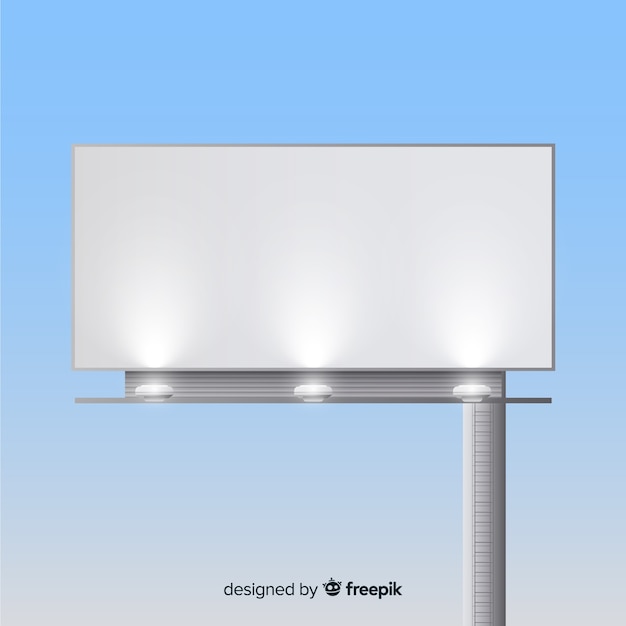 Realistic billboard template