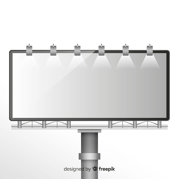 Бесплатное векторное изображение Реалистичный шаблон рекламного щита