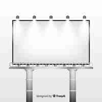 Free vector realistic billboard