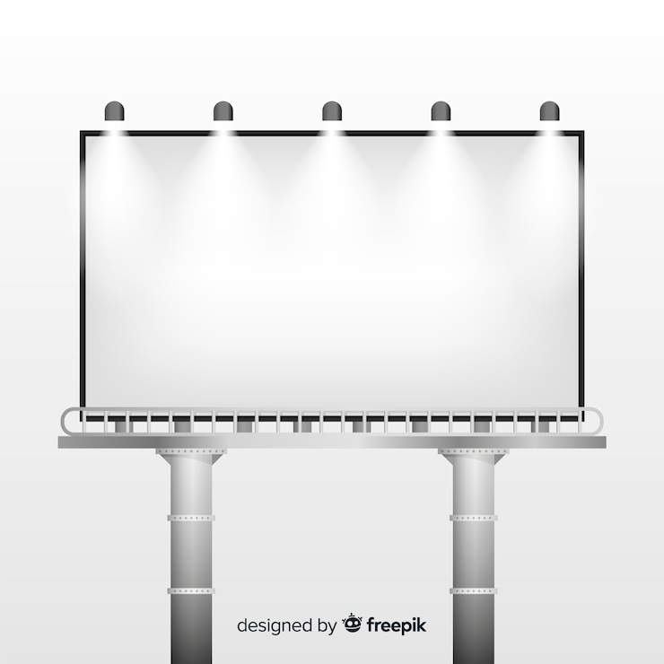 Free Vector realistic billboard
