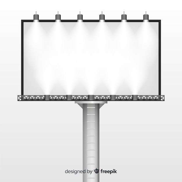 무료 벡터 현실적인 광고판
