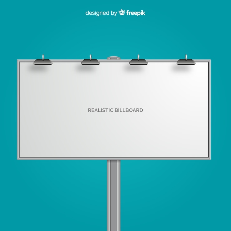 Free Vector realistic billboard