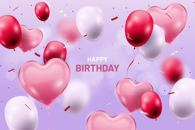 Free vector realistic birthday background design