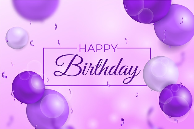 Free vector realistic birthday background