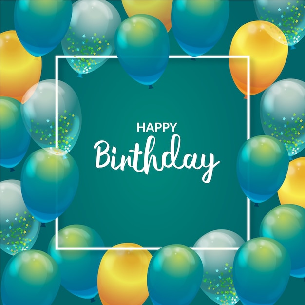 Free vector realistic birthday background