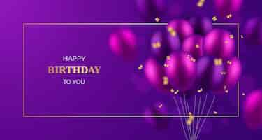 Free vector realistic birthday background