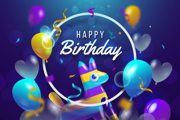 Free vector realistic birthday background