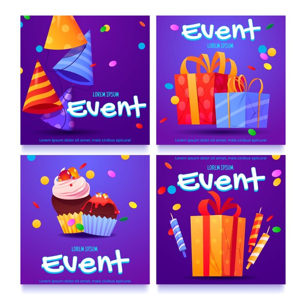 リアルな誕生日のInstagramの投稿