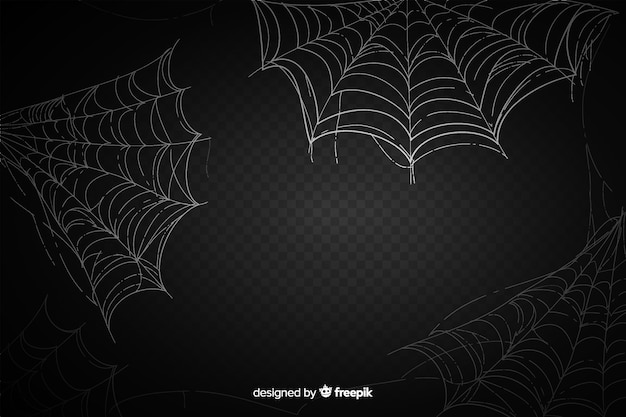 Free vector realistic black cobweb with gradient