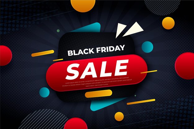 Realistic black friday background