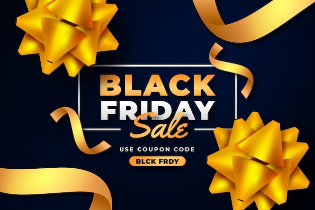 Realistic black friday background