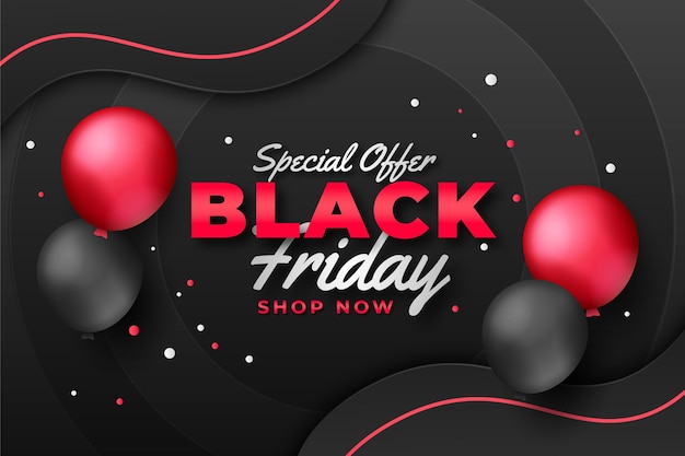 Realistic black friday background