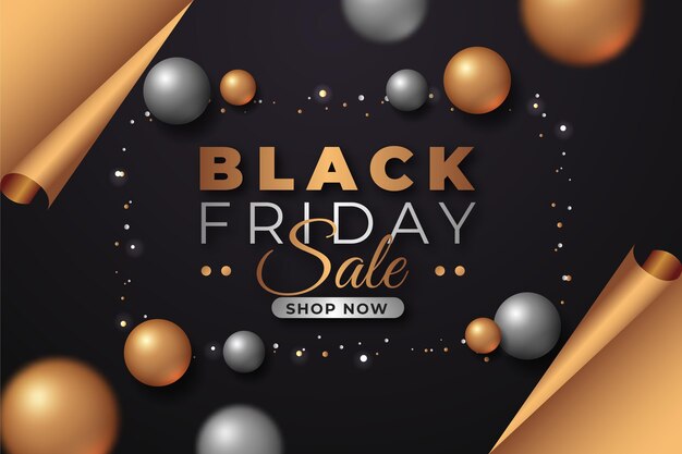 Realistic black friday background