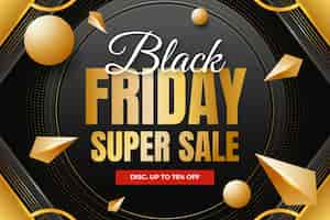 Free vector realistic black friday background