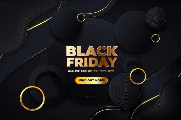 Realistic black friday background