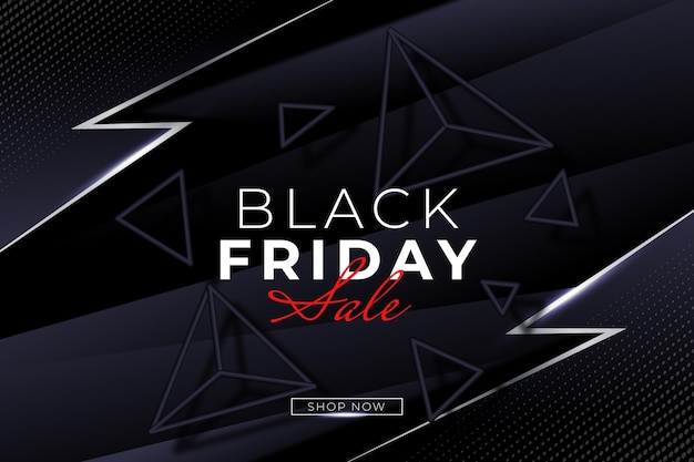 Realistic black friday background