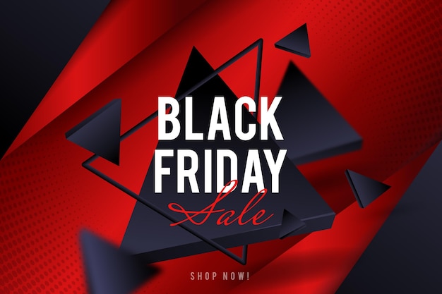 Realistic black friday background