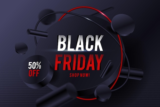 Sfondo realistico del black friday