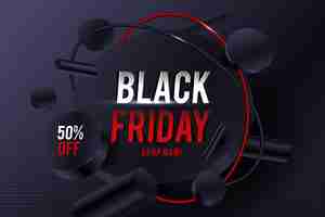 Vettore gratuito sfondo realistico del black friday