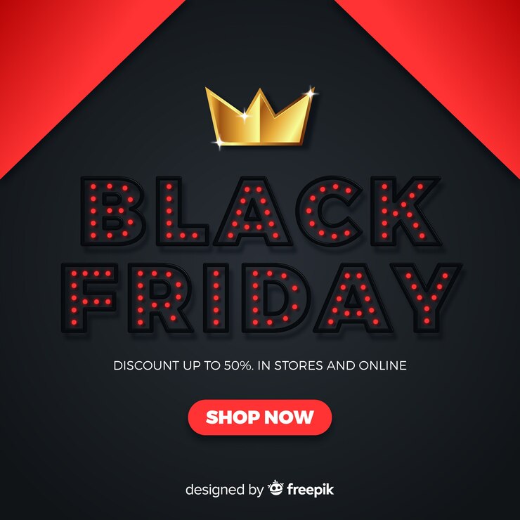 Free Vector realistic black friday concept
