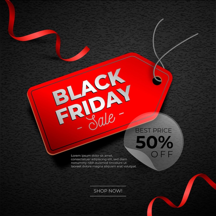 Free Vector realistic black friday concept