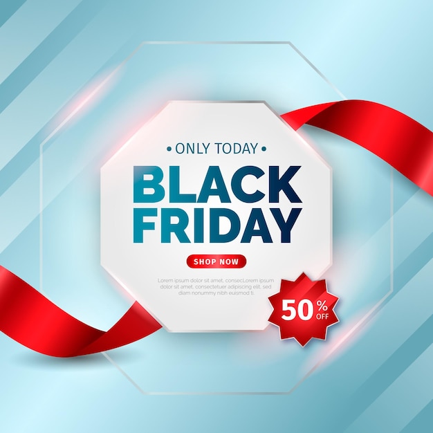 Free vector realistic black friday concept