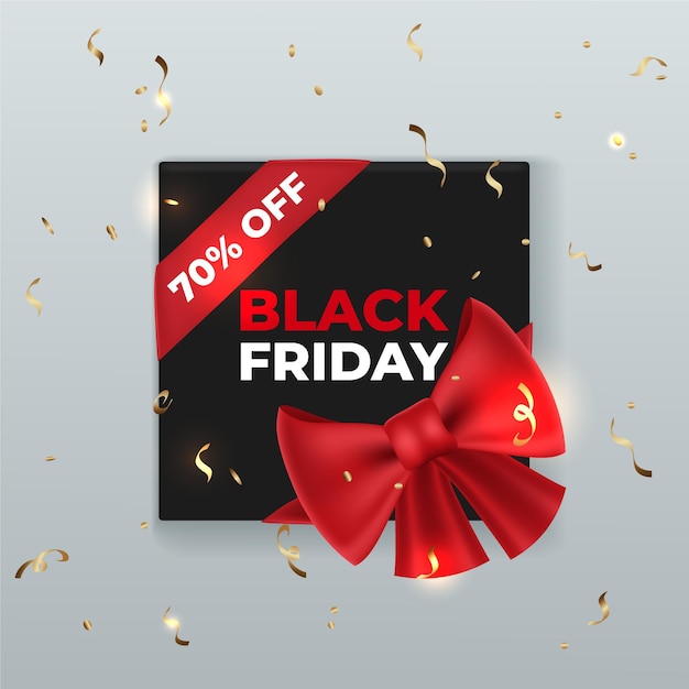 Free vector realistic black friday concept