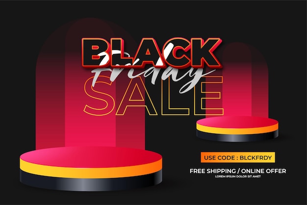 Free vector realistic black friday concept