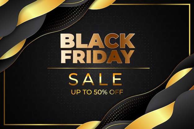 Vettore gratuito fondo realistico di vendita del black friday