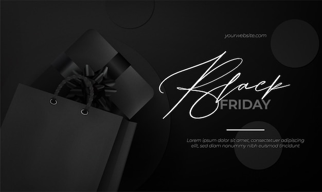 Free vector realistic black friday sale with 3d elements