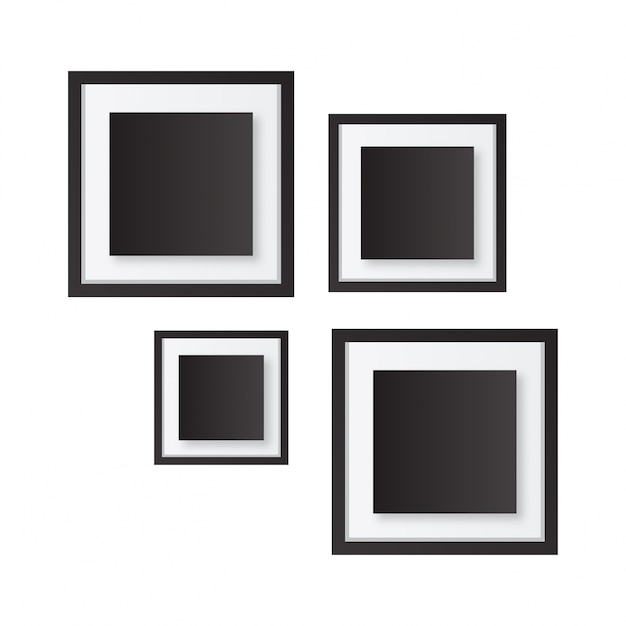 Realistic black and white frames