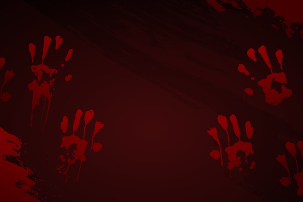 Free Vector | Realistic bloody handprint background