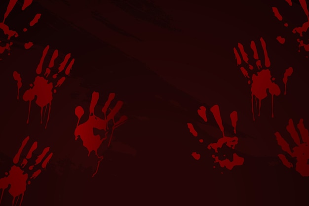 Free Vector realistic bloody handprint background