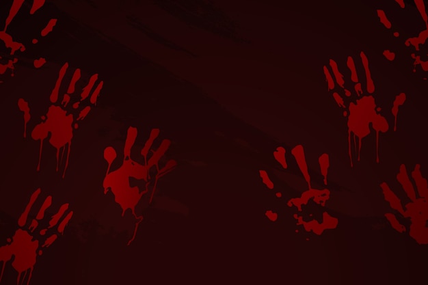 Реалистичный кровавый фон отпечатков рук