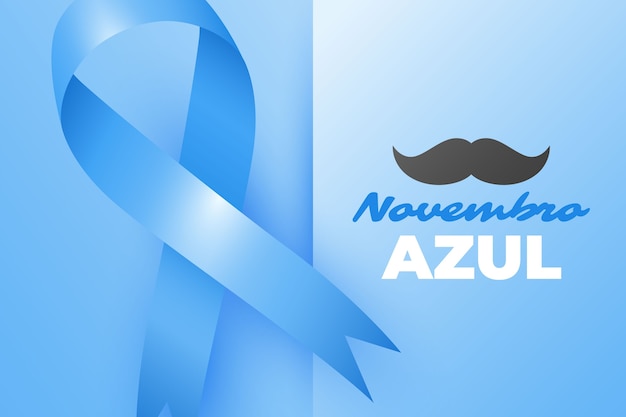 Бесплатное векторное изображение Реалистичный синий ноябрьский фон на испанском языке