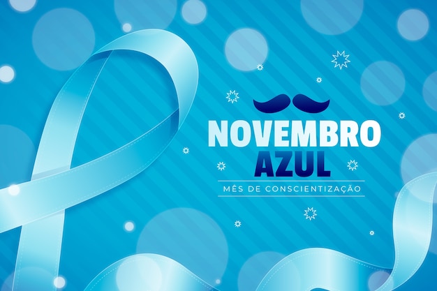 Vettore gratuito sfondo di novembre blu realistico in spagnolo