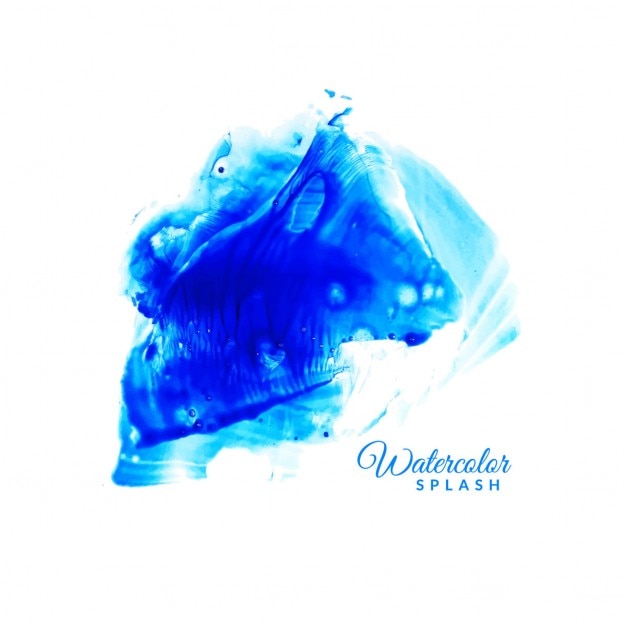 Free vector realistic blue watercolor stain