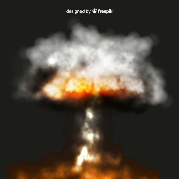 Free vector realistic blur bomb smoke effect