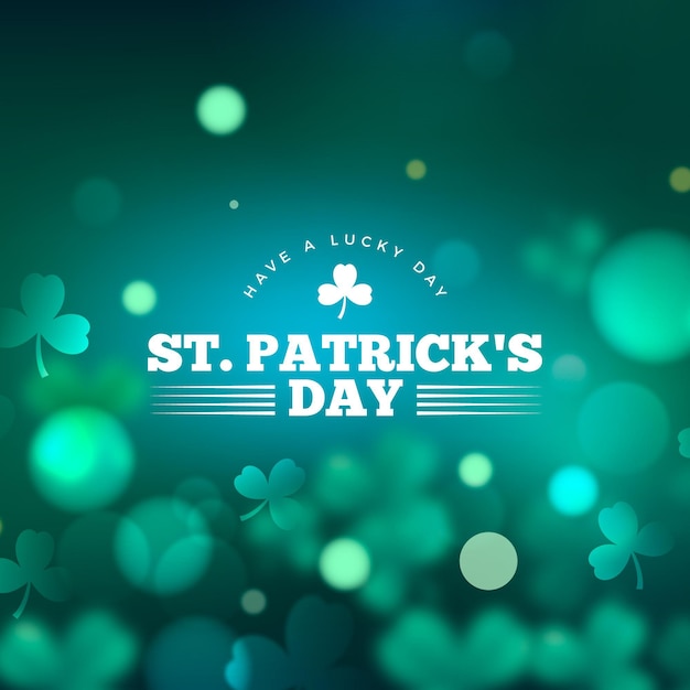 Free vector realistic blurred st. patrick's day
