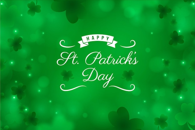 Free vector realistic blurry st. patrick's day background