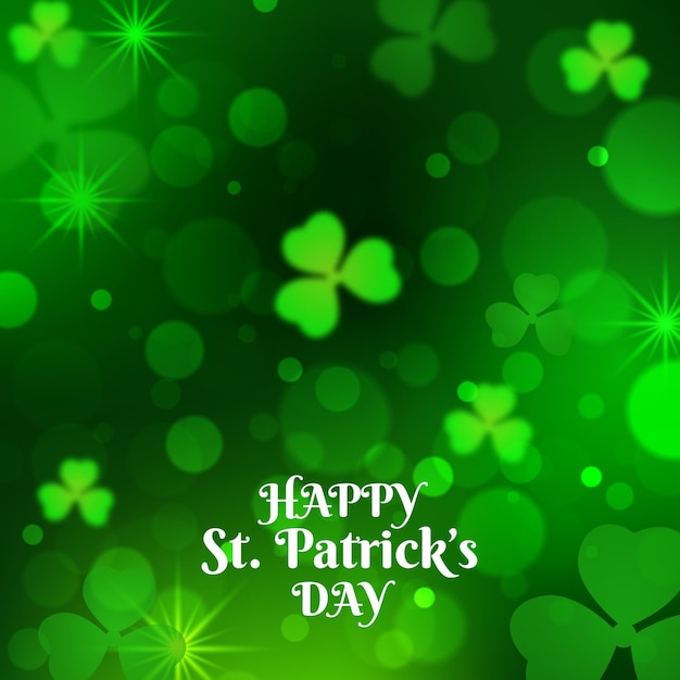 Free vector realistic blurry st. patrick's day