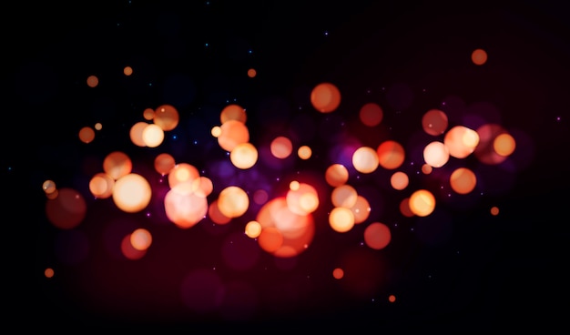 Vettore gratuito sfondo di luci bokeh realistico